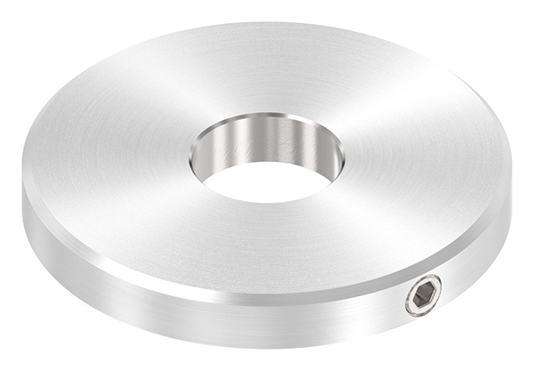 Abdeckscheibe V2A 40 x 5 mm- Bohrung 12-3 mm- Rundschliff- Fase- Madenschraube M4-88-1151336.240
