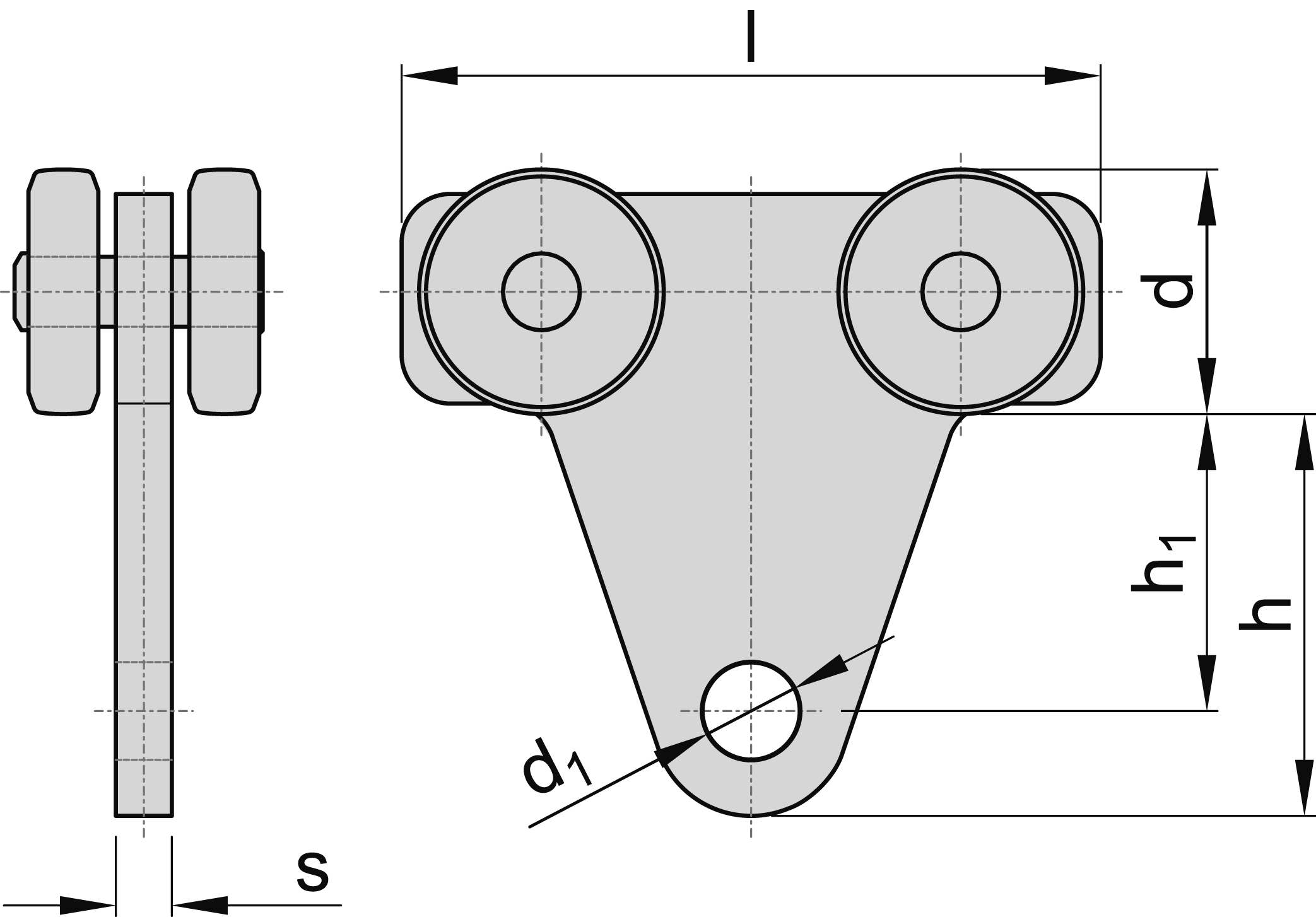 Doppelrolle zum Einhaengen MEA Gr- 2 verzinkt Ø 34 mm 10336837-60-0018.7