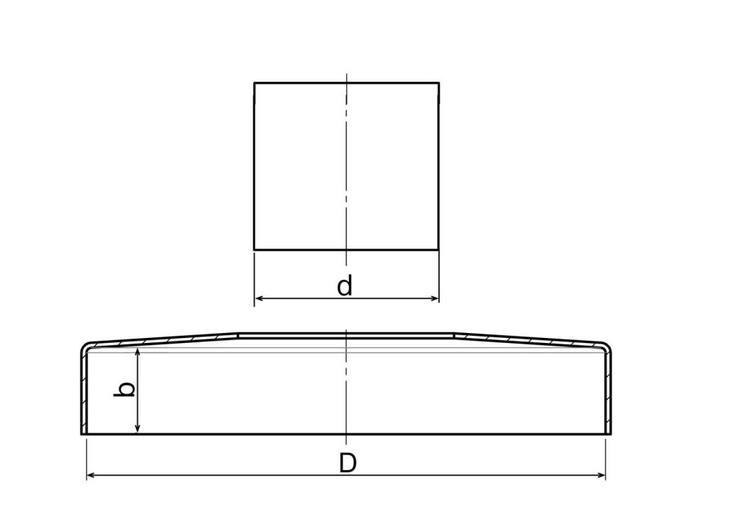Abdeckrosette Ø 103x17 mm fuer Rundrohr Ø 42-4 mm V2A-11-2505-A.4
