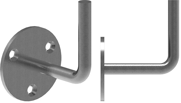 Handlaufhalter Stahl Ronde 70x4 mm Buegel Ø12 mm zum Anschweissen-30-1418.8