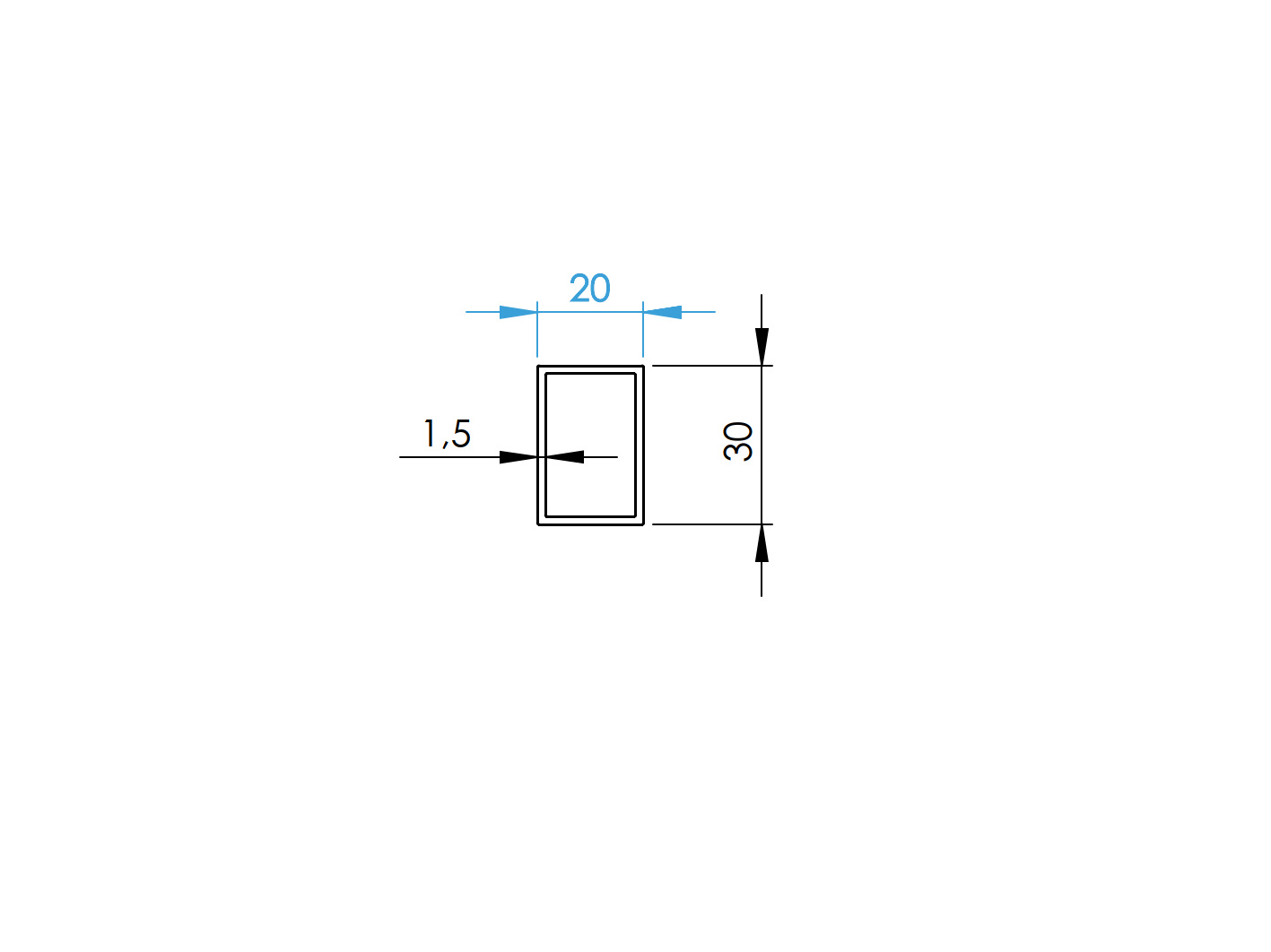 Zaunfuellung Aluminium 20 x 30 mm 6-0 m Anthrazit RAL 7016-89.FGS20X306000R7016