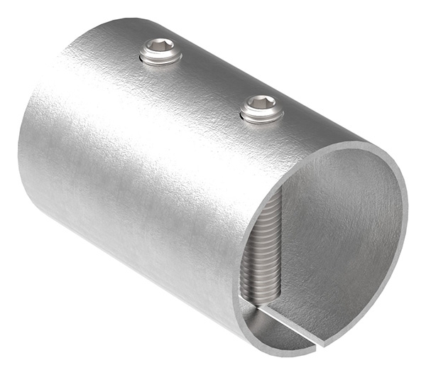 Rohrverbinder V2A fuer Rohr Ø 48-3 x 2-0 mm L 65 mm mit Klemmschrauben-11-3384.4