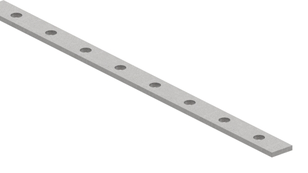 Flacheisen gelocht Laenge- 2000 mm Material 30x6 mm Stahl S235JR- roh-30-1660.8