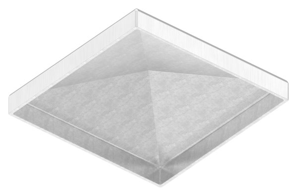 Pfostenkappe Edelstahl fuer Vierkantrohr- 80x80 mm geschliffen V2A-11-2574.4
