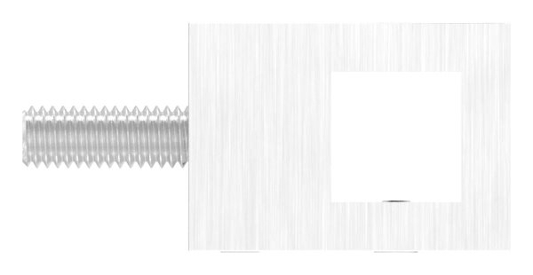 Querstabhalter V2A Edelstahl – Vierkant -Quadratisch-  Anschluss FLACH fuer Vierkantmaterial 12x12 mm inkl- Schrauben-11-1085.4