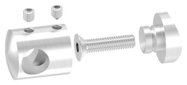 Querstabhalter V2A Edelstahl – Anschluss 42-4 mm fuer Rundstaebe 12 mm inkl- Schrauben-11-1021.4