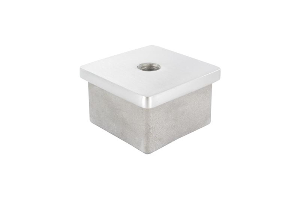 Endkappe fuer Rohr- 40x40x3 mm zum Kleben mit M8  V2A-11-2414-A.4