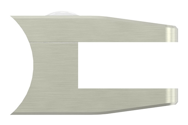 Glasklemme 55x65x37-5 mm AbZ fuer Anschluss Ø 48-3 mm Edelstahleffekt-10-3248ABZ.2