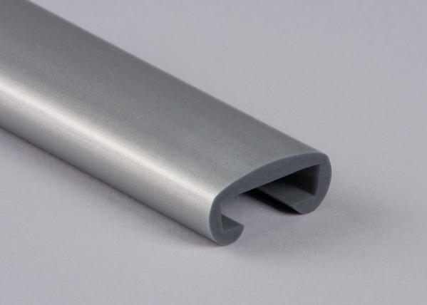 Kunststoffhandlauf fuer 30 x 8mm- weissaluminium- 25 Meter-88-11F308.011