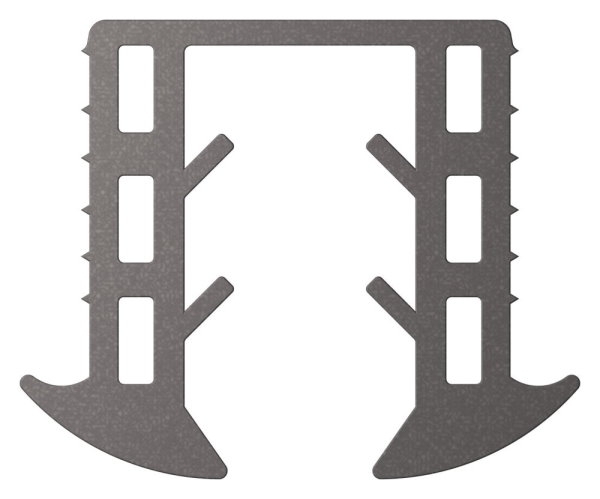 Gummieinlage - fuer Glas- 8-00-10-76 mm - fuer Nut- 24x24 mm - Laenge- 3000 mm - Kautschuk-12-2050.0
