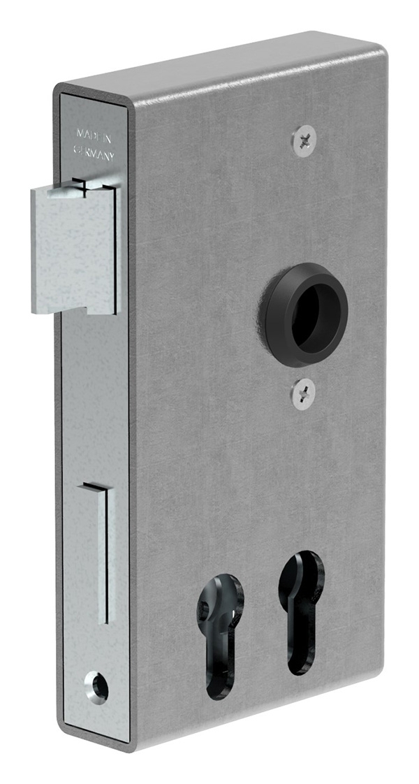 Schlosskasten - fuer 2 Profilzylinder - Masse- 30x94x172 mm - Stahl S235JR- roh - AMF Artikel- 11163-30-3250.8