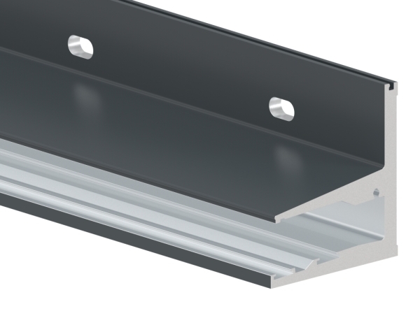 Vordachprofil Aluminium L = 3000 mm pulverbeschichtet RAL 7016-88-11VDE-3000.7016