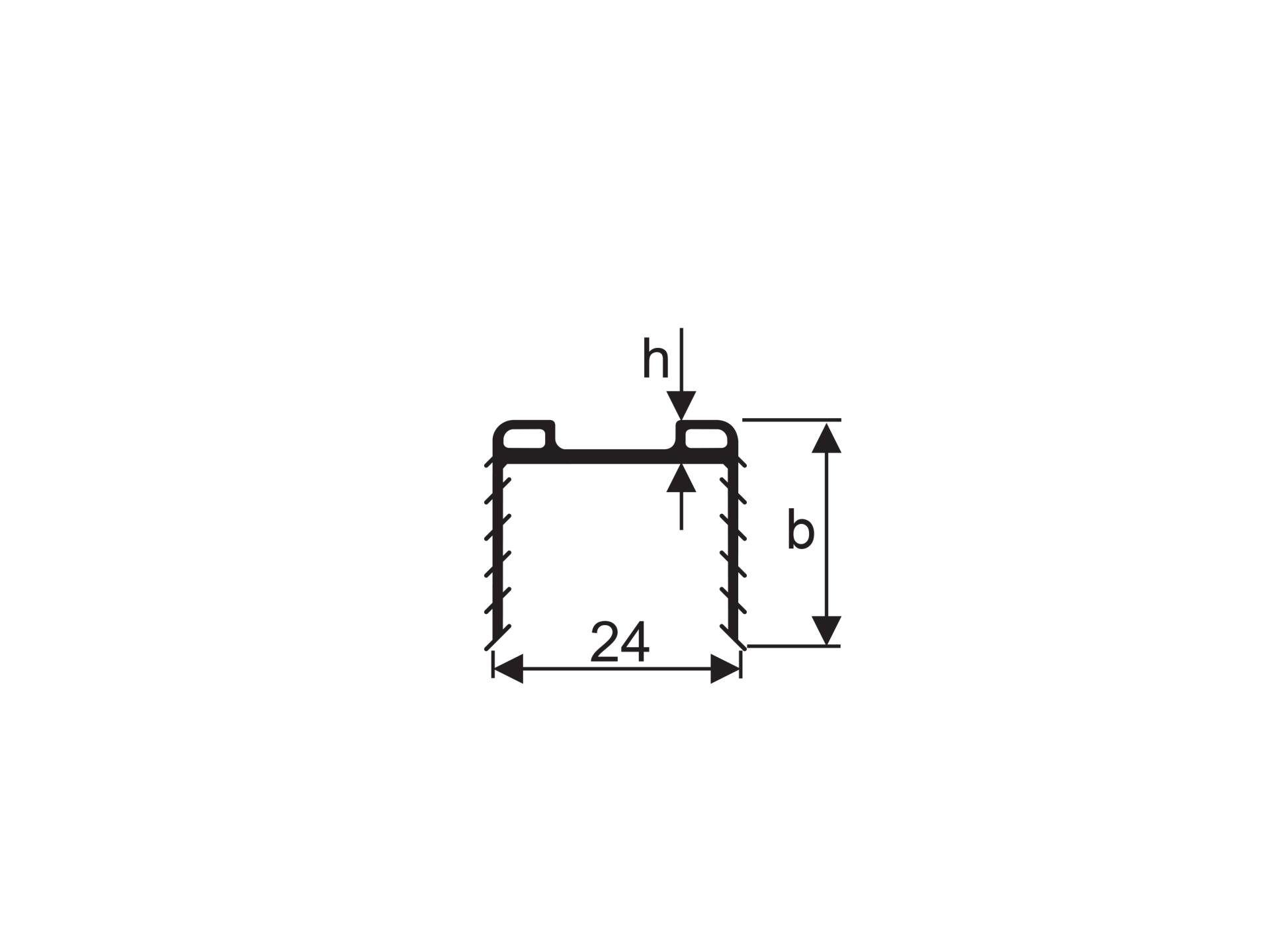 Glasdichtung EPDM fuer Glas 10-12-76 mm 6000 mm lang Schwarz-89-11A195042116000-A.4