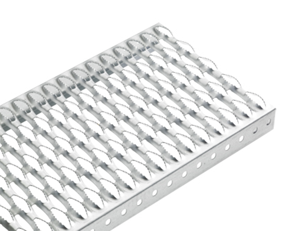 Blechprofilstufe - Typ N - Masse- 800-1200 x 240-300 mm - S235JR- im Vollbad feuerverzinkt-40-M-BLECH-SB-D.7