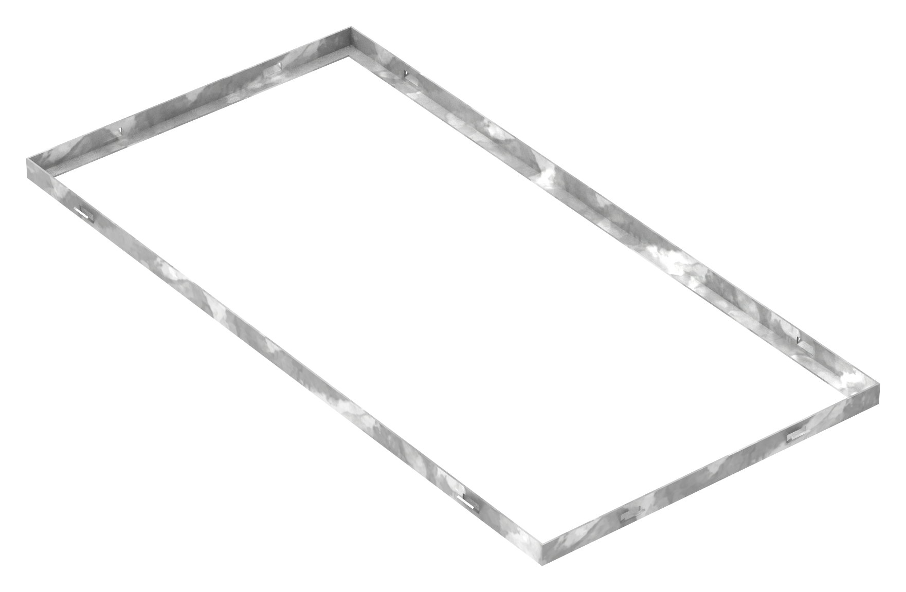 Zarge - Masse- 400x800x23 mm - fuer Rosthoehe 20 mm - aus S235JR -St37-2- bandverzinkt-23-408020.7