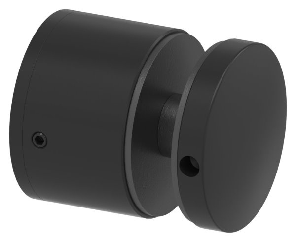 Glaspunkthalter Edelstahl V2A Ø 52 mm Klemmbereich 12-0–25-52 mm RAL 9005 schwarz matt-88-1160250-240.9005