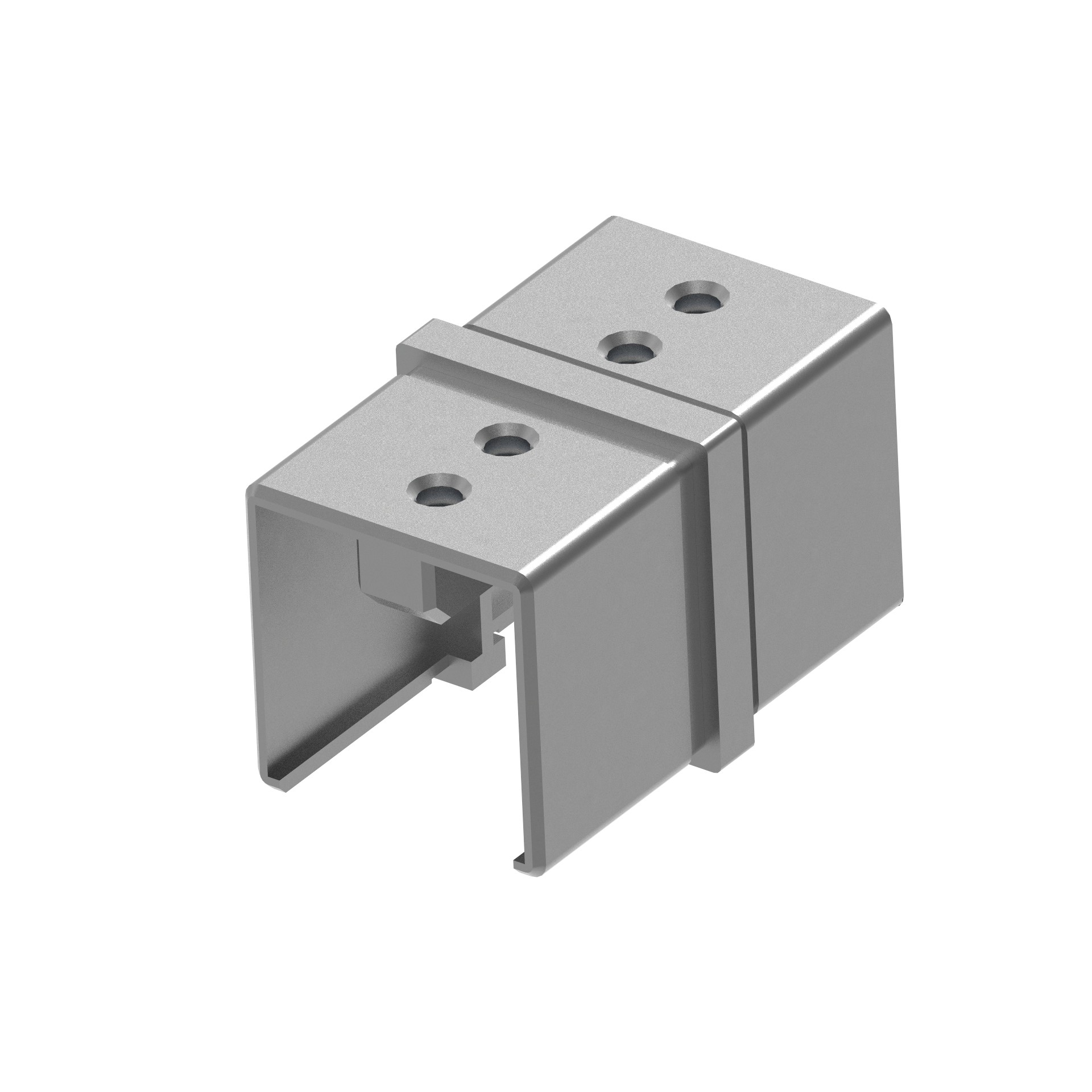 Nutrohrverbinder Edelstahl AISI 316 40x40x1-5 mm fuer Glasmontage-89-11A146790040-A.4