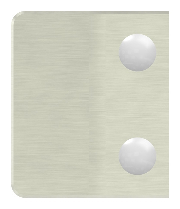 Glasklemme 55x65x37-5 mm AbZ fuer Anschluss flach Edelstahleffekt-10-3200ABZ.2