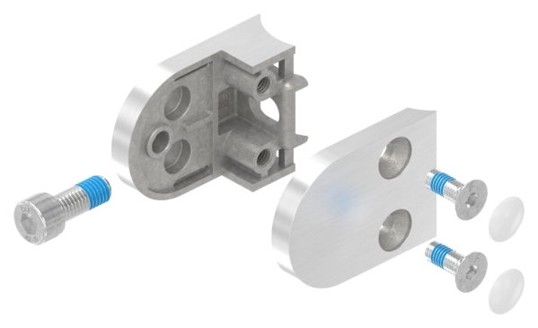 Glasklemme 50x40x26 mm AbZ fuer Anschluss Ø 33-7 mm V4A-10-2133.1ABZ
