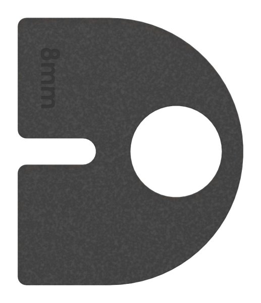 Gummieinlage Gummi fuer Glas 8-00 mm fuer Glasklemme Mod- 28-88-112808.GU