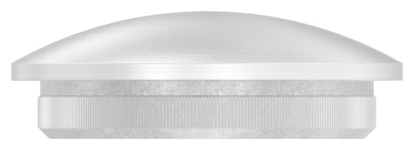 Einsteckkappe Edelstahl V2A fuer Rohr Ø 33-7 mm x 2-5 mm leicht gewoelbt zum Einschlagen-11-6003.4