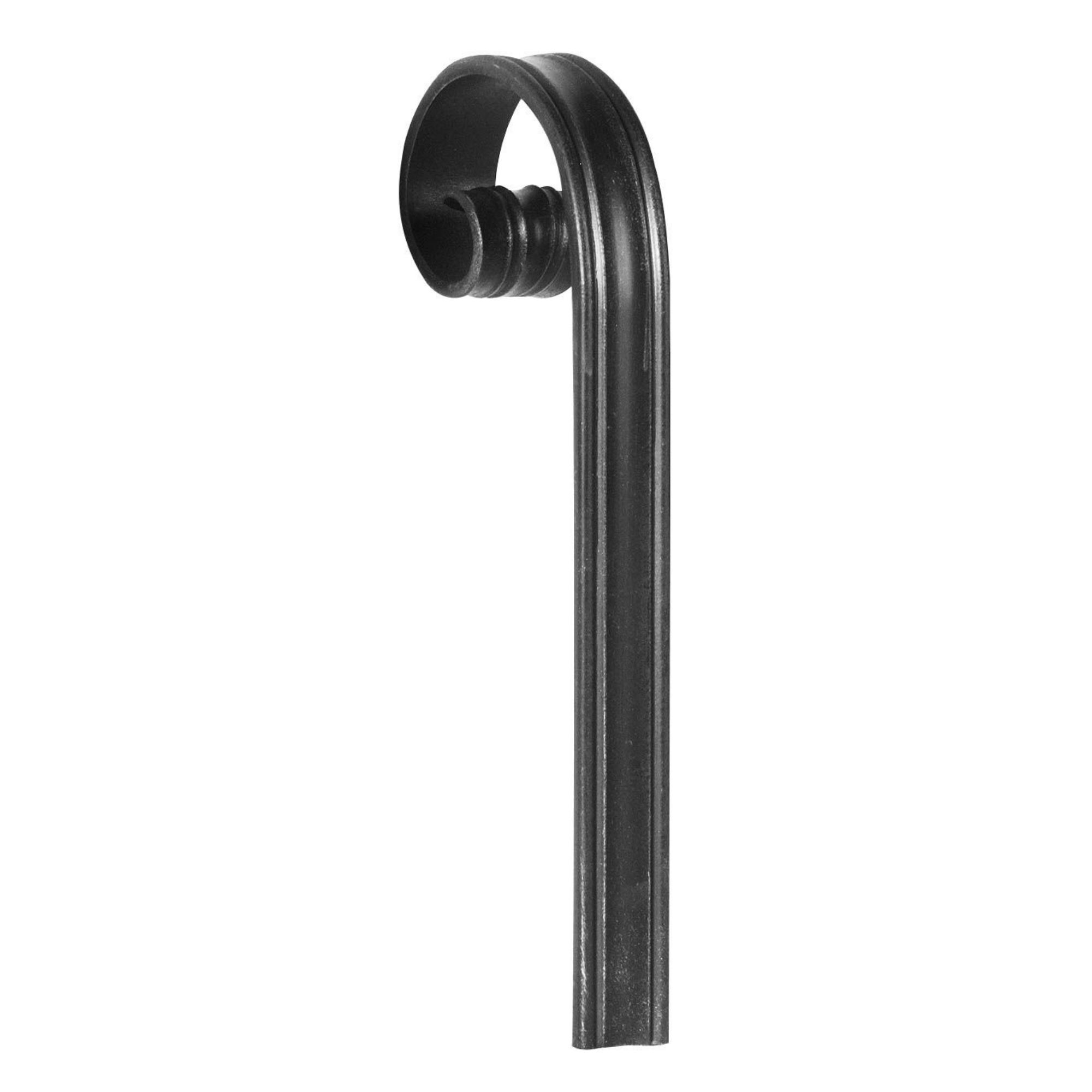 Handlauf-Endstueck 40x8 mm mit Laengsrille Stahl S235JR schweissbar-30-1452.8