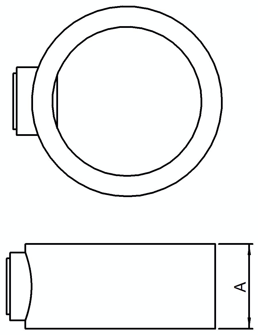 Rohrverbinder Stellring Ø 60-3 mm -2- - Temperguss verzinkt - 179E60-179E60