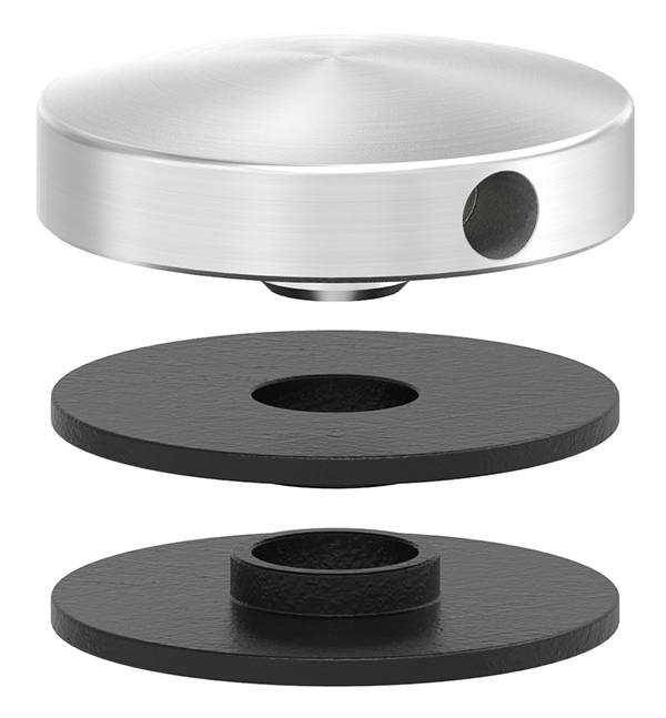 Glaspunkthalter-Oberteil Ø 40 mm- V2A-10-5041.4OT