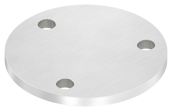 Ankerplatte Masse- Ø 120x8 mm mit 3 Bohrungen Ø 11 mm V2A-11-2296.4