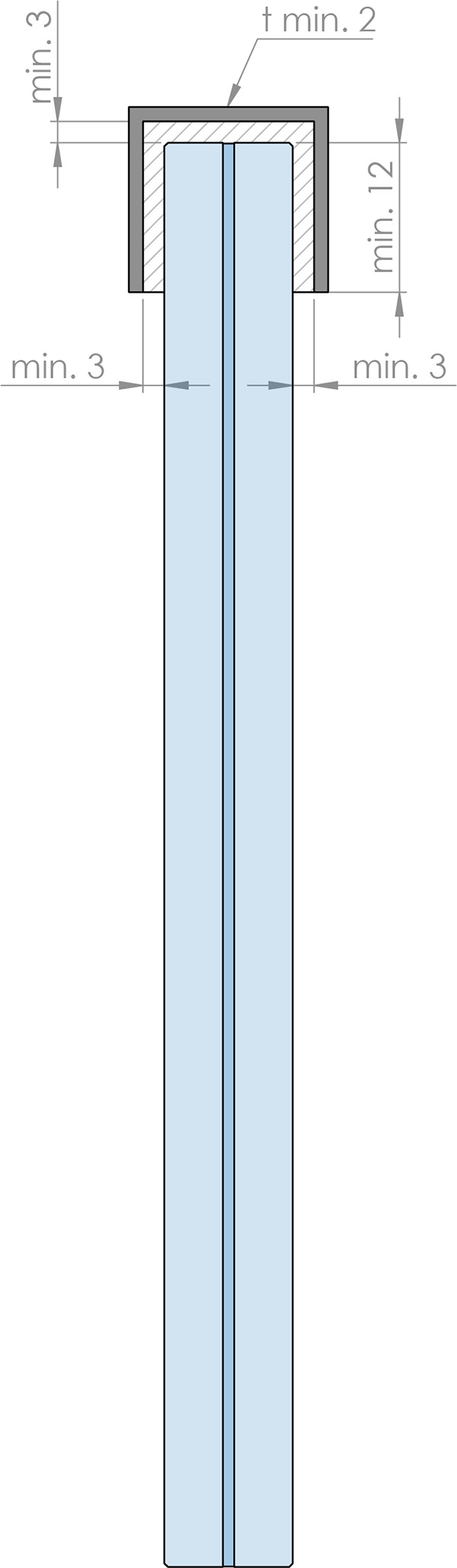 Kantenschutz - Masse- 30x14x3 mm - Laenge- 3000 mm - Aluminium elox- E4-EV1-12-4017.6