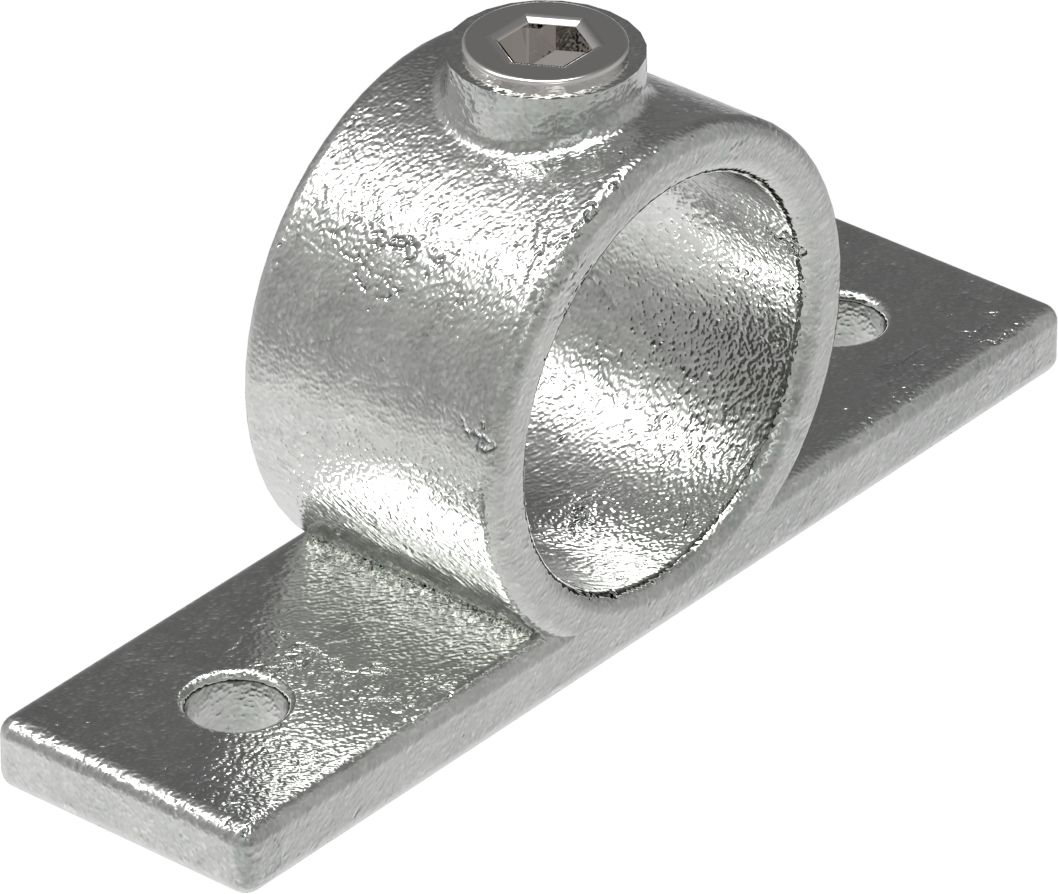 Rohrverbinder Befestigungsring mit Flansch 2 Bohrungen Ø 33-7 mm -1- - Temperguss verzinkt - 198B34-198B34