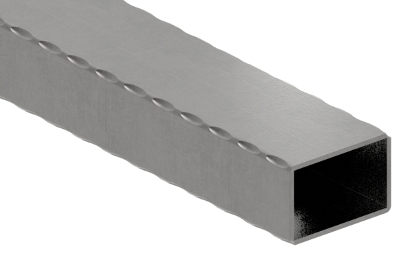 Rechteckrohr gehaemmert 60x40x2-5 mm 6000 mm Stahl S235JR- roh-30-1576.8