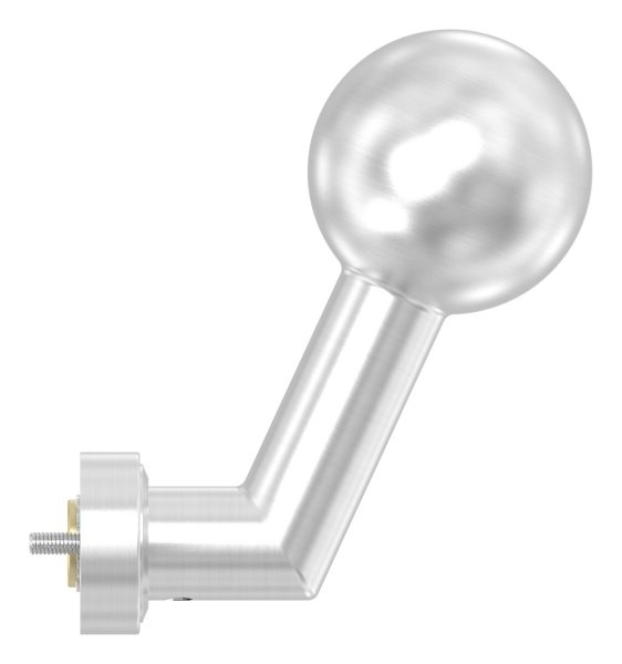 Drueckerknopf Edelstahl V2A Ø 50 mm drehbar gekroepft rechts-88-11612-VA-D.R