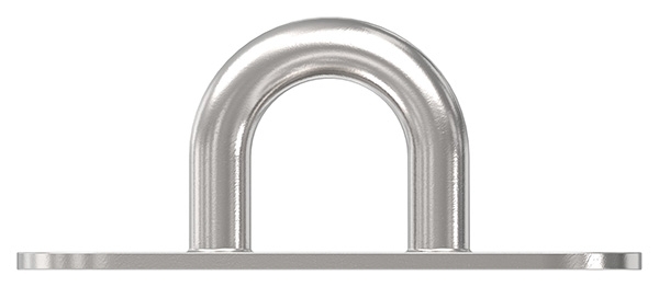 Befestigungsoese Edelstahl V4A 8 mm Rundeisen ovale Platte mit 2 Bohrungen-88.11100074008