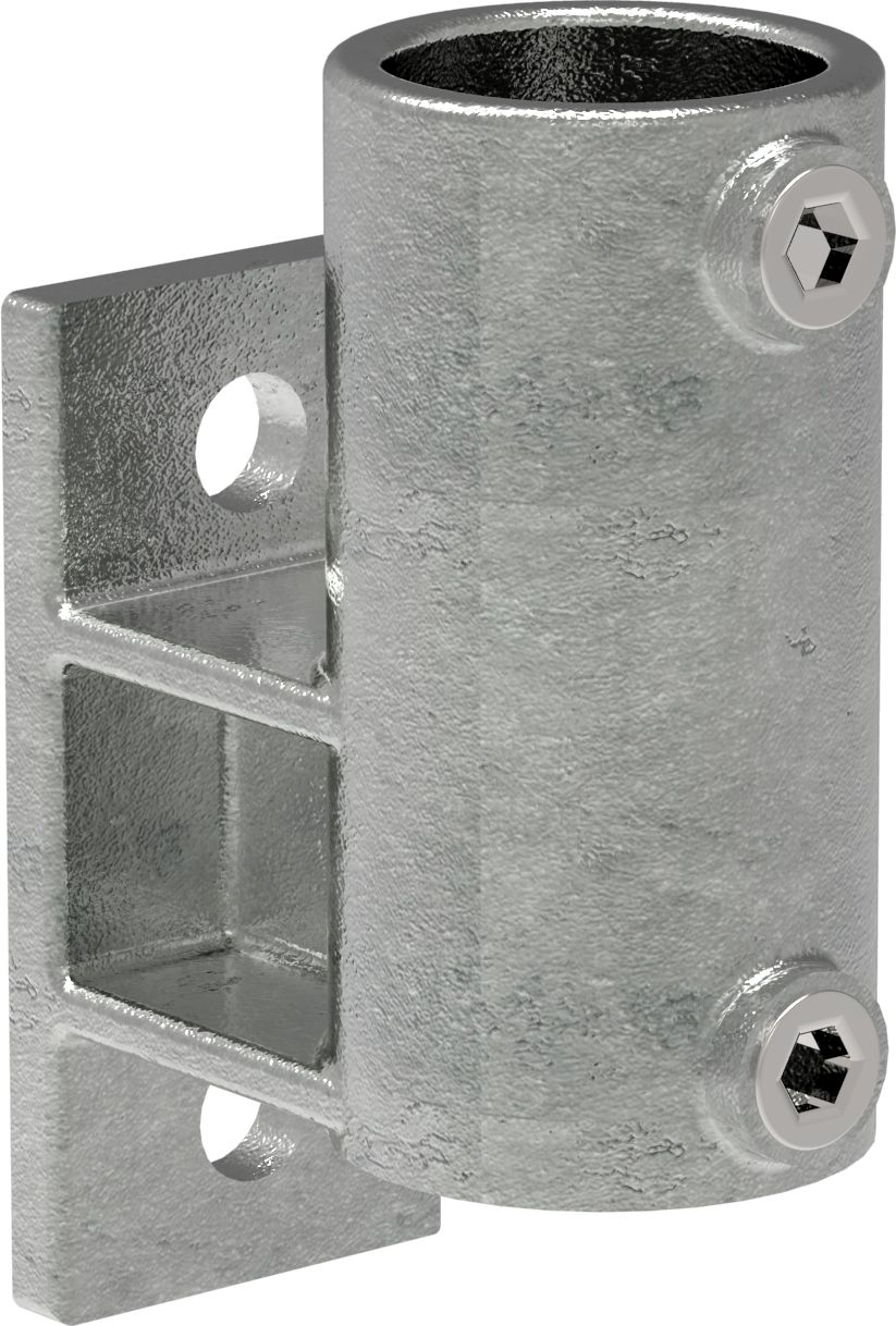 Rohrverbinder Wandhalter Platte vertikal Ø 48-3 mm -1 1-2- - Temperguss verzinkt - 144D48-144D48