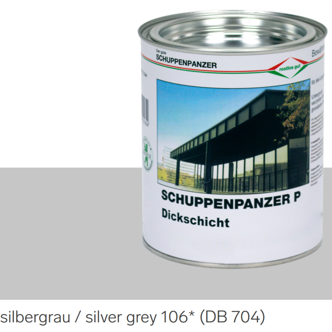 SCHUPPENPANZER-P Dickschicht 0707 silbergrau 106 DB 704 fuer Zaeune und STAHL-67-1049.0