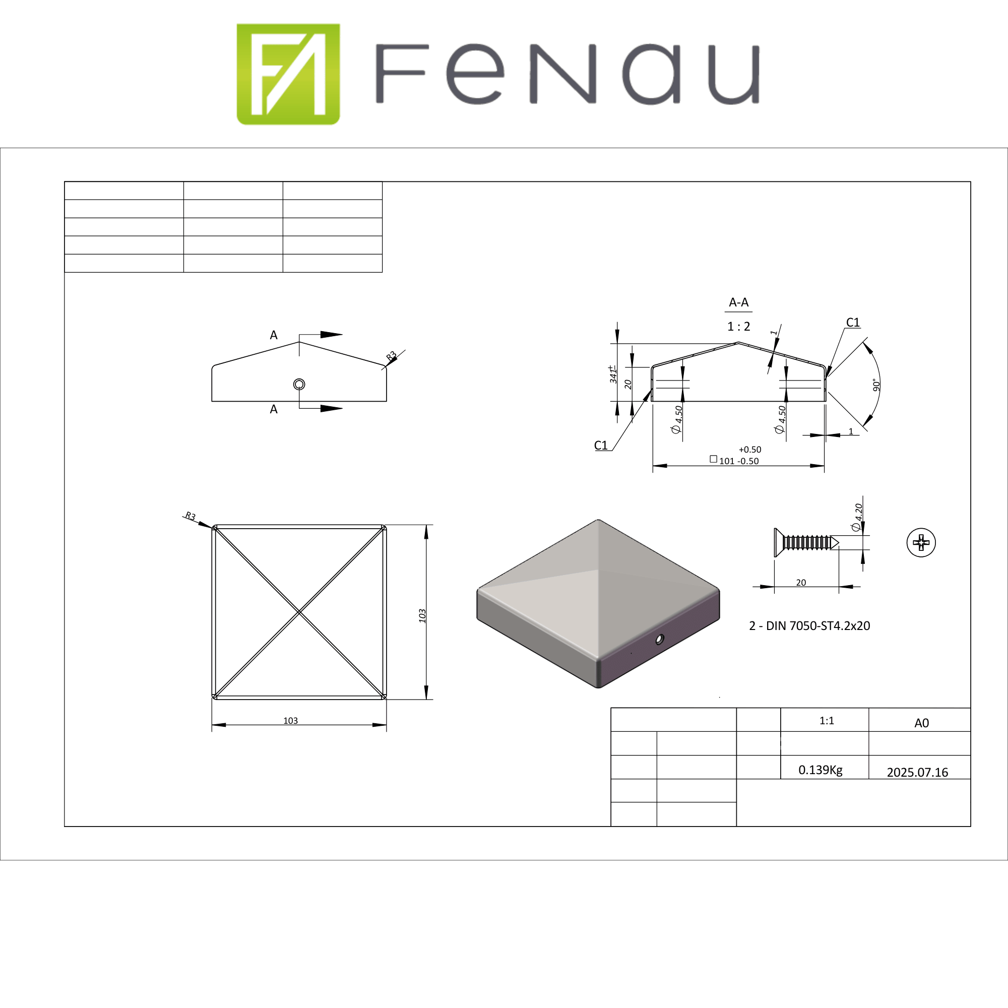 Pfostenkappe 100x100 mm Anthrazit RAL 7016 – 10er Set pulverbeschichtet inkl. Schrauben-60220-100-021
