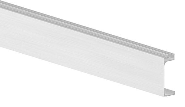 Abdeckung fuer Alu-Profil Ganzglasgelaender seitliche Montage 6000mm KOMPAKT-12-2217.6
