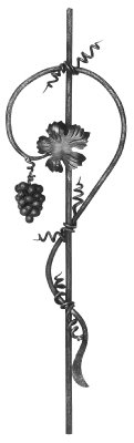 Weinornament - Material- Ø 12 mm - Stahl S235JR- roh-30-2672.8
