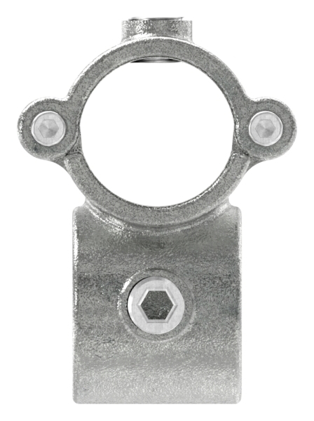 Kreuzverbinder Temperguss fuer Rohr Ø 42-4 mm aufklappbar feuer- und elektroverzinkt-88-11137.C42