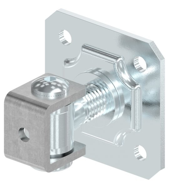 Torband M24 verstellbar mit Befestigungsplatte Stahl -Roh- S235JR-30-3536.7