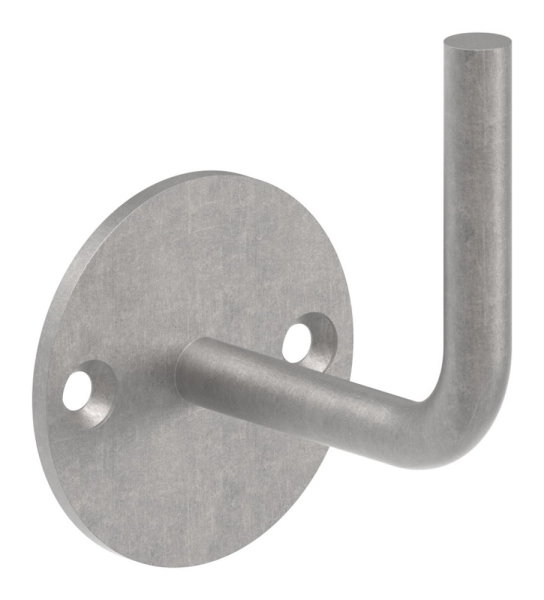 Handlauftraeger Stahl geschliffen Ronde 70x4 mm Buegel 12 mm 2 Loecher gesenkt Anschwei-30-1415.8