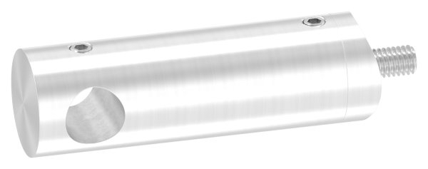 Querstabhalter V2A Edelstahl Lang 68 mm – Anschluss 42-4 mm fuer Rundstaebe 12 mm inkl- Schrauben-11-1060.4