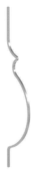 Bauchstab - Laenge- 1000 mm - Material- 12x12 mm - Stahl S235JR- roh-30-1175.8