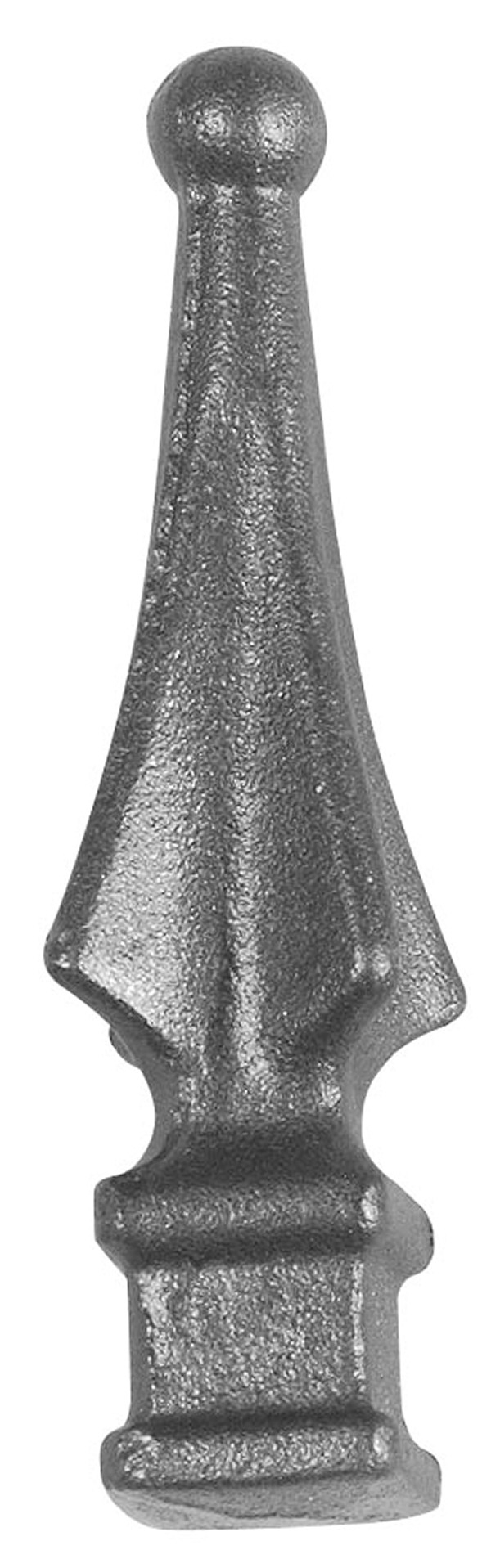 Zaunspitze Stahl 24x24 mm Ansatz 120 mm hoch Schwarz-30-2511V.8