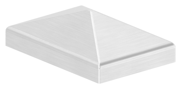 Pfostenkappe Edelstahl fuer Vierkantrohr- 60x40 mm Oberflaeche geschliffen V2A-11-2542.4