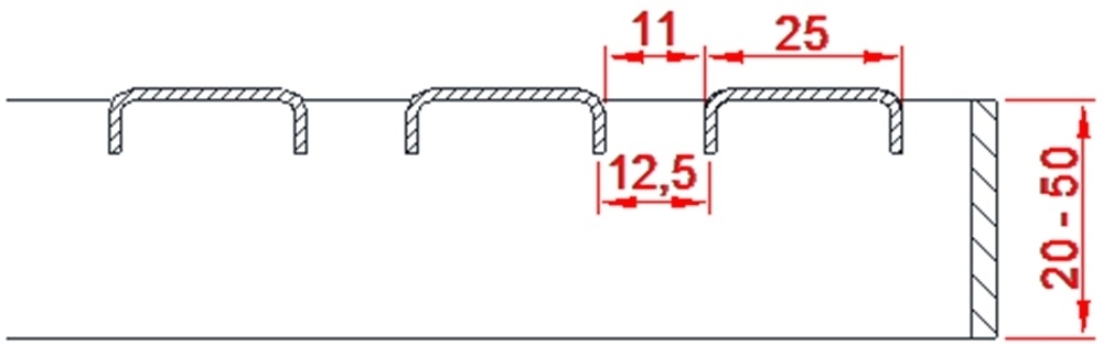 Bootsstegrost Masse- 250x1000x20 mm feuerverzinkt-22-25100202.7