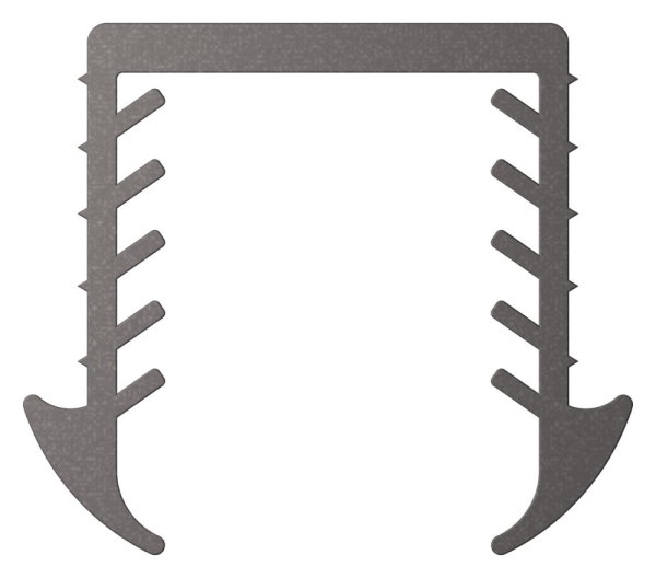Keildichtung Glas 16-76 – 17-52mm- fuer Nut 24 x 24mm- Laenge 6m- EPDM-88-1160362-GU.6M