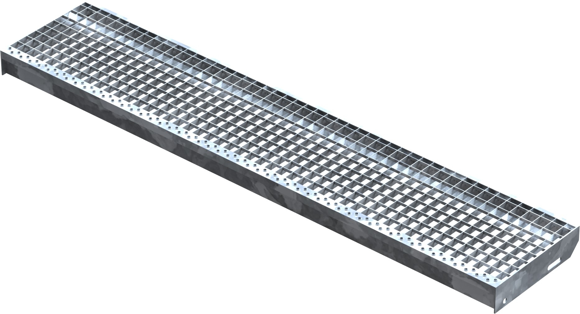 Gitterroststufe Treppenstufe Masse- 1500x305 mm 30-30 mm S235JR -St37-2- im Vollbad feuerverzinkt-40-1503030.7