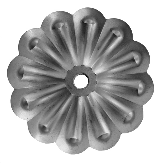 Dekorative Rosette Stahl D120 t1-2mm-89-11E2010P120-A.4
